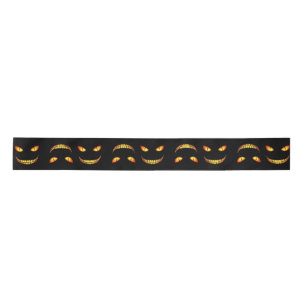 Scary Black Halloween Satin Ribbon