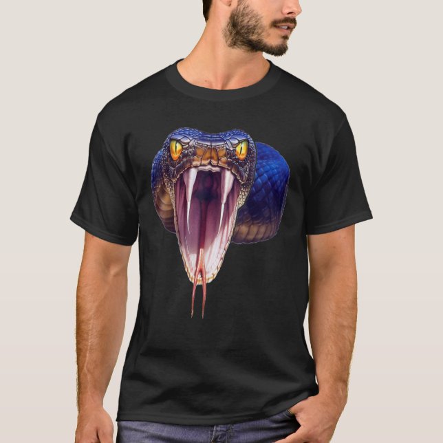 Scary Black Mamba Snake Halloween Costume Gif T-Shirt (Front)