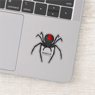 Scary black widow spider cartoon illustration