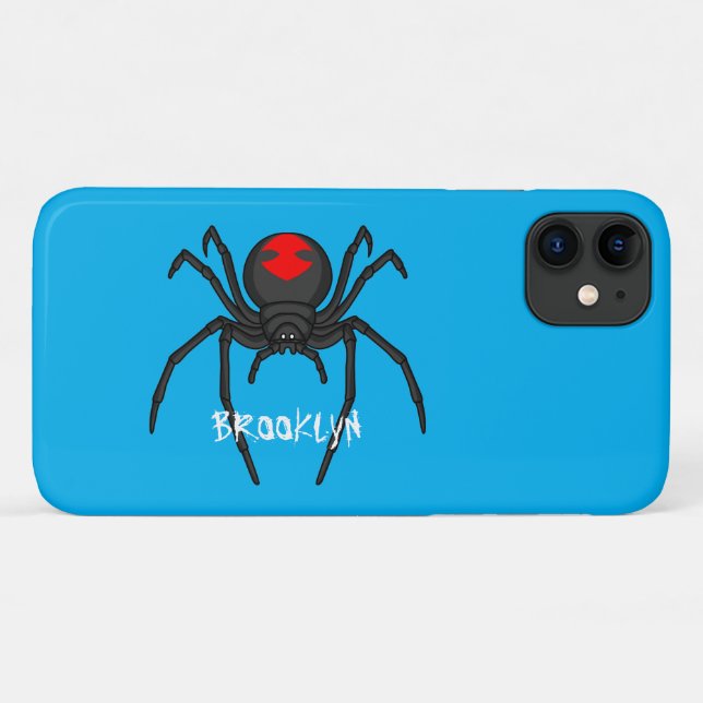 Scary black widow spider cartoon illustration  Case-Mate iPhone case (Back (Horizontal))