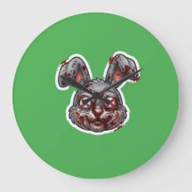 Scary Bloody Zombie Bunny Halloween Illustration