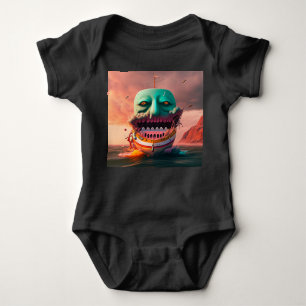 Scary boat baby bodysuit