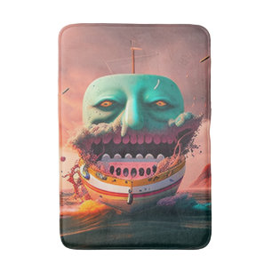 Scary boat bath mat