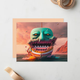 Scary boat card