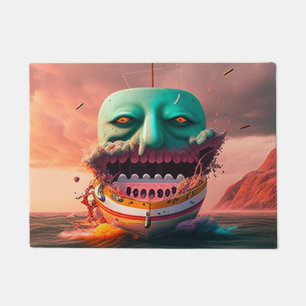Scary boat doormat