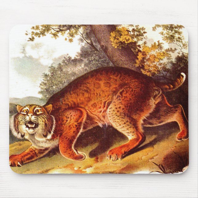 scary bobcat mouse pad (Front)