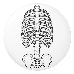 Scary Bone Halloween Ceramic Knob