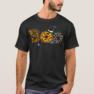 Scary boo with spiders and witch hat halloween cos T-Shirt