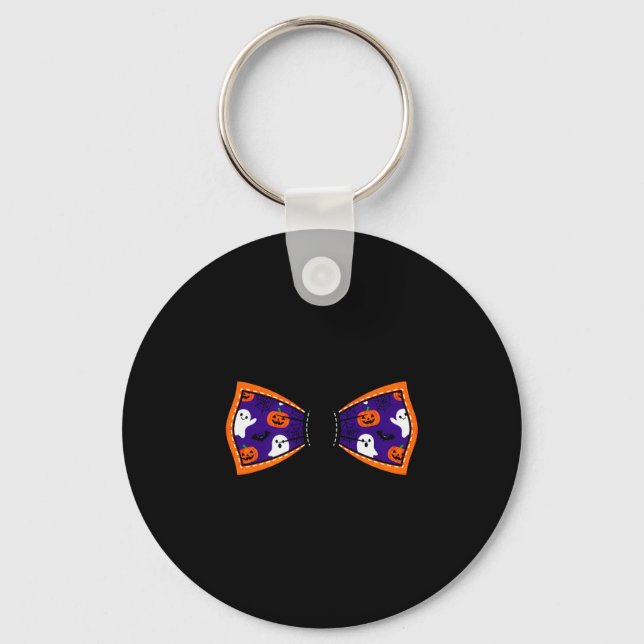 Scary Bow Tie For Halloween Funny Costume  Key Ring (Front)