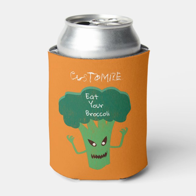 Scary Broccoli Thunder_Cove Can Cooler (Can Front)