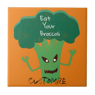 Scary Broccoli Thunder_Cove Ceramic Tile