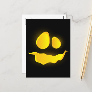 Scary Bumkin Smile Halloween Season Postcard