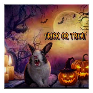 Scary Bunny Poster