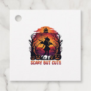 Scary But Cute Halloween Bat Girl Pumpkins Haunted Favour Tags