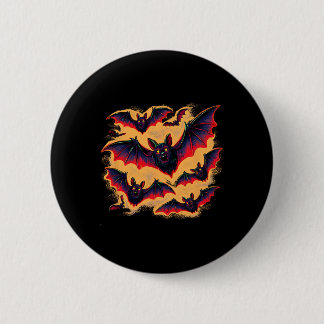 Scary Byts Flying Halloween Creepy Night Fall Fun  6 Cm Round Badge