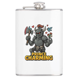 Scary Cartoon Knight  – “Price Charming Hip Flask