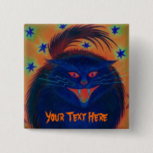 Scary Cat Blue 'Your Text' button