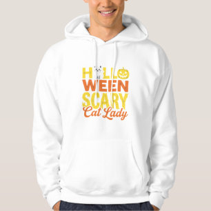 Scary Cat Lady Halloween Design_1 Hoodie