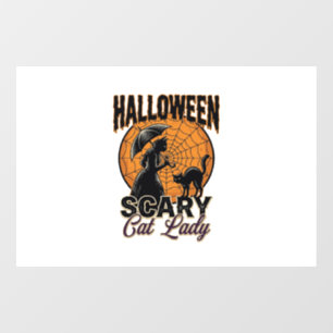 Scary Cat Lady Halloween Witch Web Vintage Shirt_1