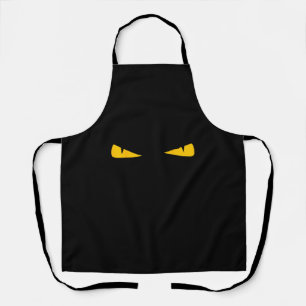 scary cat yellow eyes apron