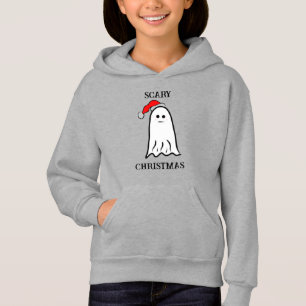 Scary Christmas Ghost with Santa Hat 