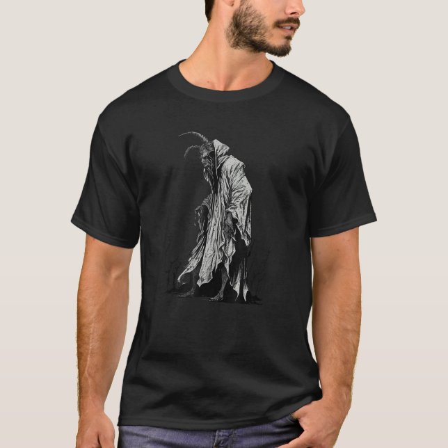 Scary Christmas  Krampus The dark spirit of the fe T-Shirt (Front)