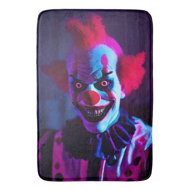 scary clown bath mat (Front Vertical)