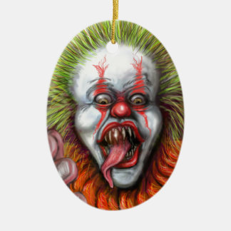 scary Clown Ceramic Ornament