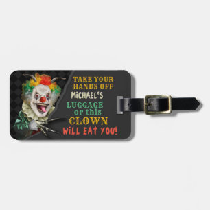Scary Clown Creepy Circus Halloween Funny Custom Luggage Tag