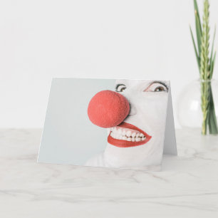Scary Clown Face - Blank Greeting Card