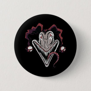 Scary Clown Face Halloween Design 6 Cm Round Badge