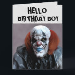 SCARY CLOWN FUNNY BIRTHDAY BOY OVERSIZED CARD<br><div class="desc">SCARY BIRTHDAY CLOWN OVERSIZED CARD AND OTHER SIZE CARDS.</div>