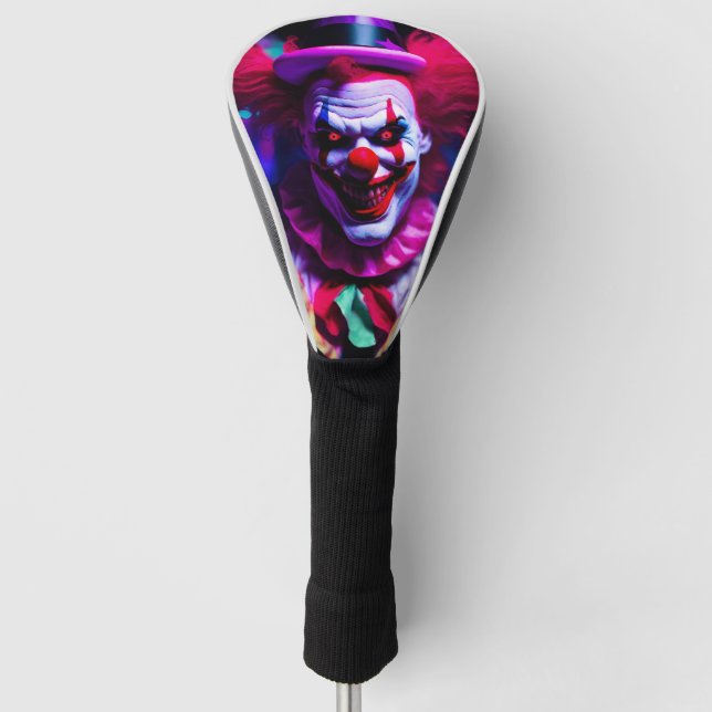 scary clown golf head cover (Front)