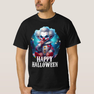 Scary Clown Happy Halloween T-Shirt