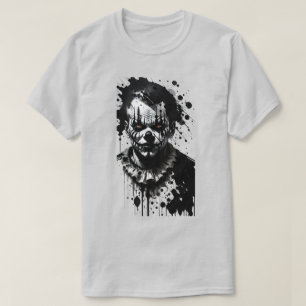 Scary Clown Ink Halloween T-Shirt