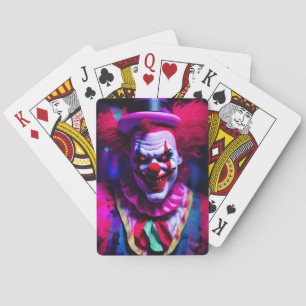 scary clown playing cards