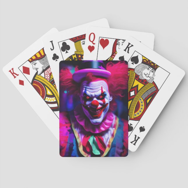 scary clown playing cards (Back)