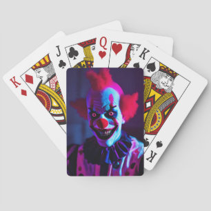 scary clown playing cards