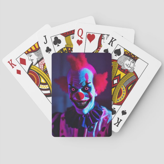 scary clown playing cards (Back)