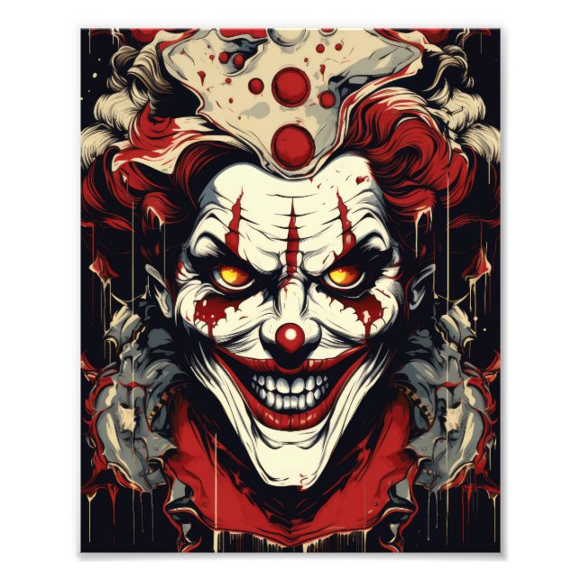 Scary Clown Time Photo Print (Front)