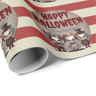 Scary Clowns Creepy Halloween Carnival Wrapping Paper