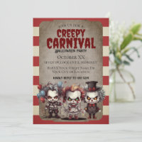 Scary Clowns Halloween Carnival Party