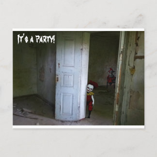 Scary Clowns Invitation Postcard