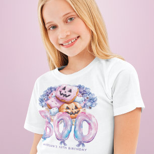Scary Cookies Pink Purple Halloween Sleepover Tee