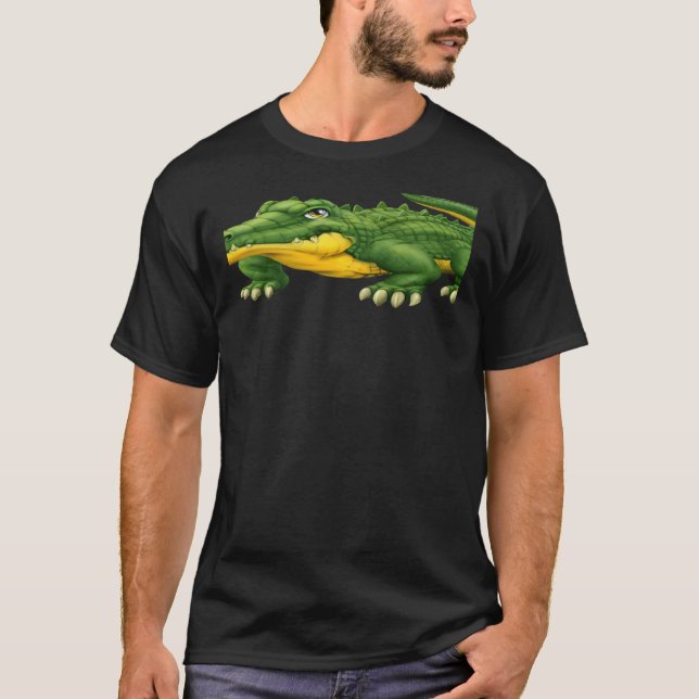 Scary Cool Green Alligator Crocodile Wild Animal P T-Shirt (Front)