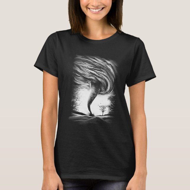 Scary creepy tornado wind T-Shirt (Front)