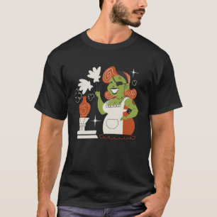 Scary creepy zombie cleaning lady T-Shirt