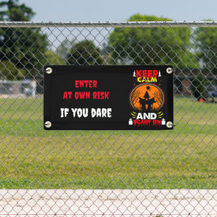 Scary customisable Halloween themed banner