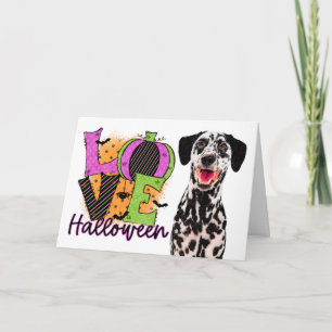 Scary Dalmatian Love Halloween Card