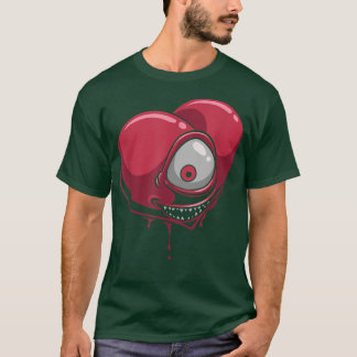 Scary Dark Bleeding Heart Pastel Gothic Creepy Hal T-Shirt